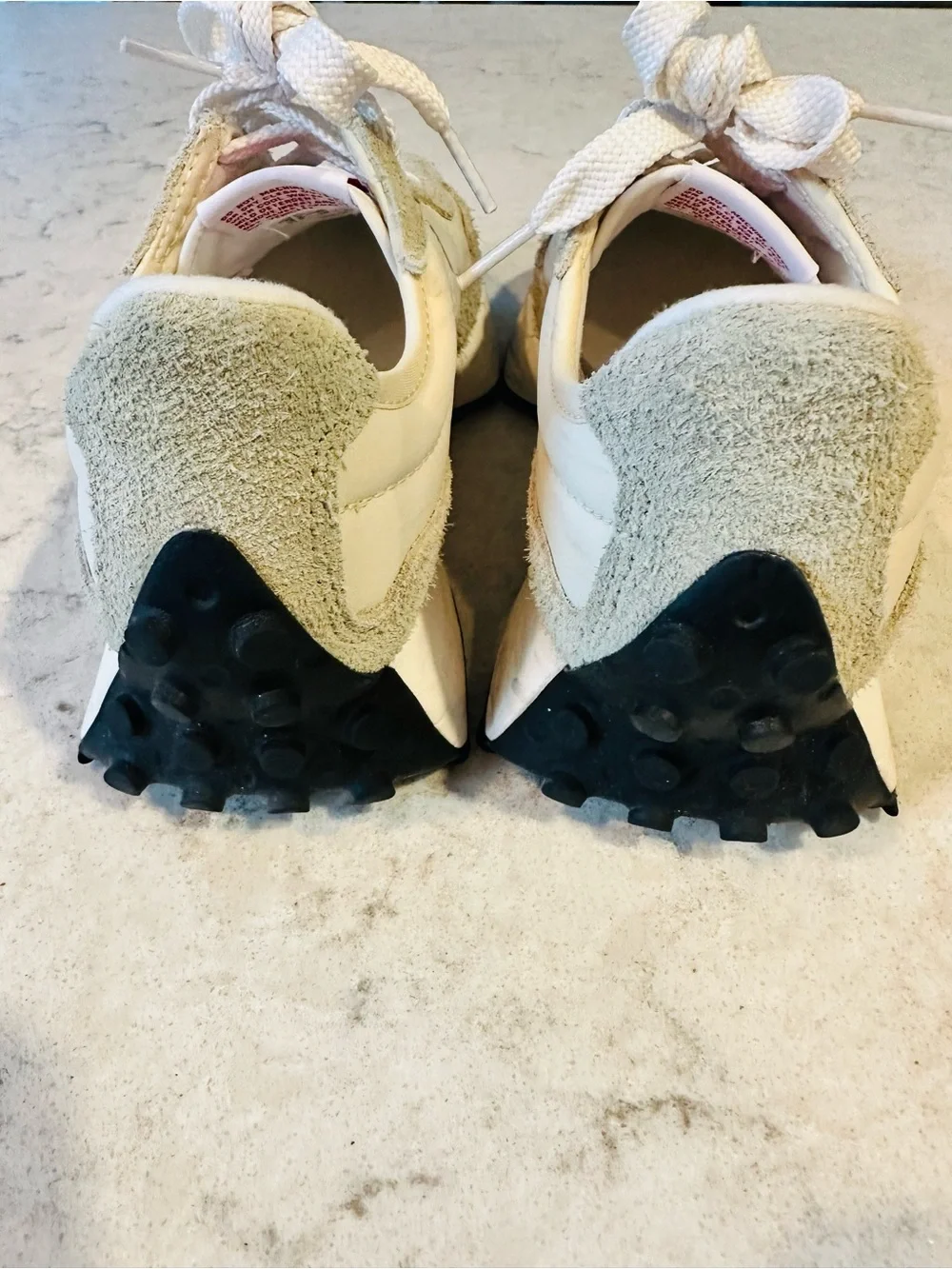 New Balance 327 Sea Salt  and Olivine Retro Runner Sneakers